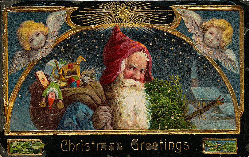 free christmas postcards - saint nicholas