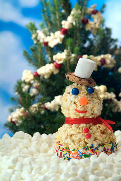 Holiday Popcorn Snowman