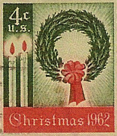 first christmas stamp in america